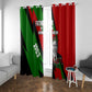 Jomo Kenyatta Window Curtain Patriotic Colors Design and Father of the Kenyan Nation Tribute - African Pride