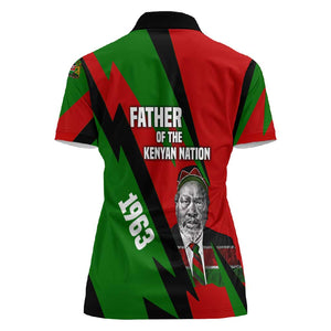 Jomo Kenyatta Women Polo Shirt Patriotic Colors Design and Father of the Kenyan Nation Tribute - African Pride