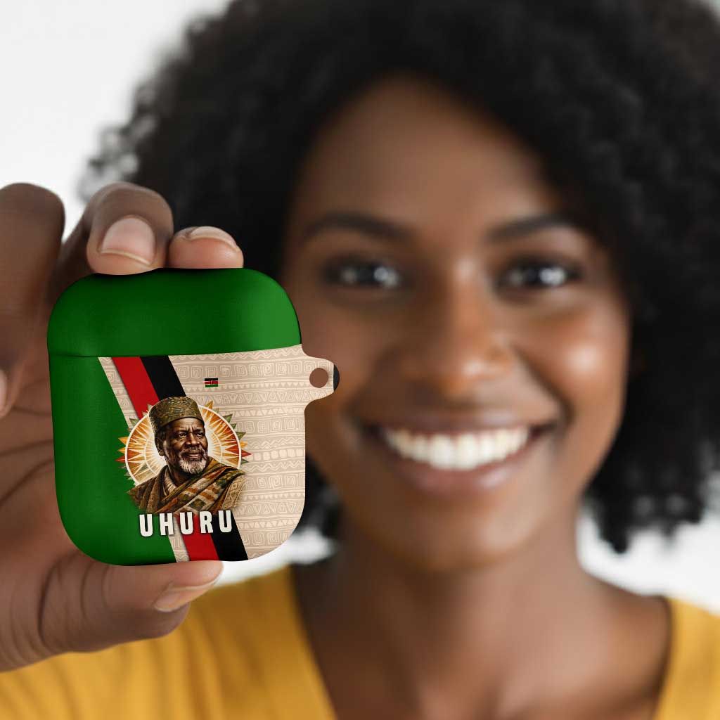 Jomo Kenyatta AirPods Case Uhuru and Kenyan Heritage Quote Tribute - African Pride