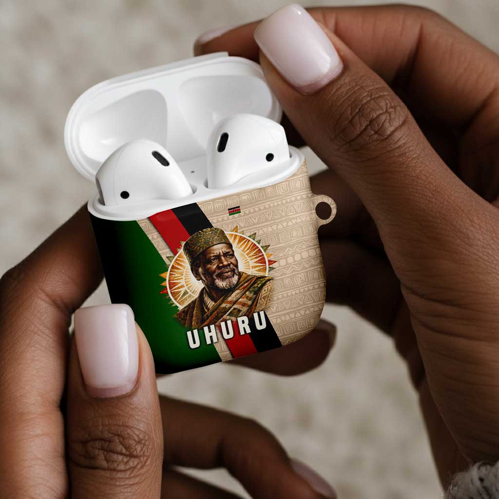 Jomo Kenyatta AirPods Case Uhuru and Kenyan Heritage Quote Tribute - African Pride