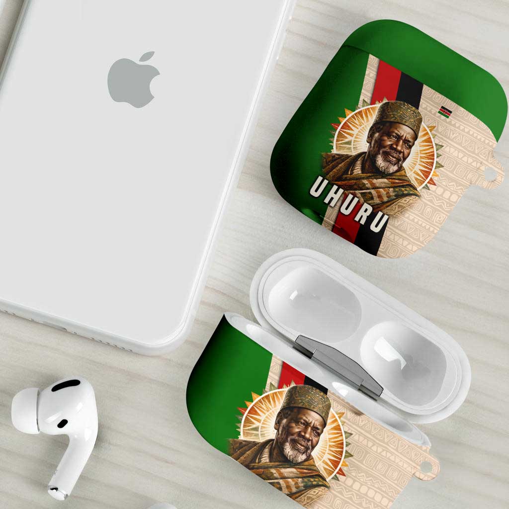 Jomo Kenyatta AirPods Case Uhuru and Kenyan Heritage Quote Tribute - African Pride