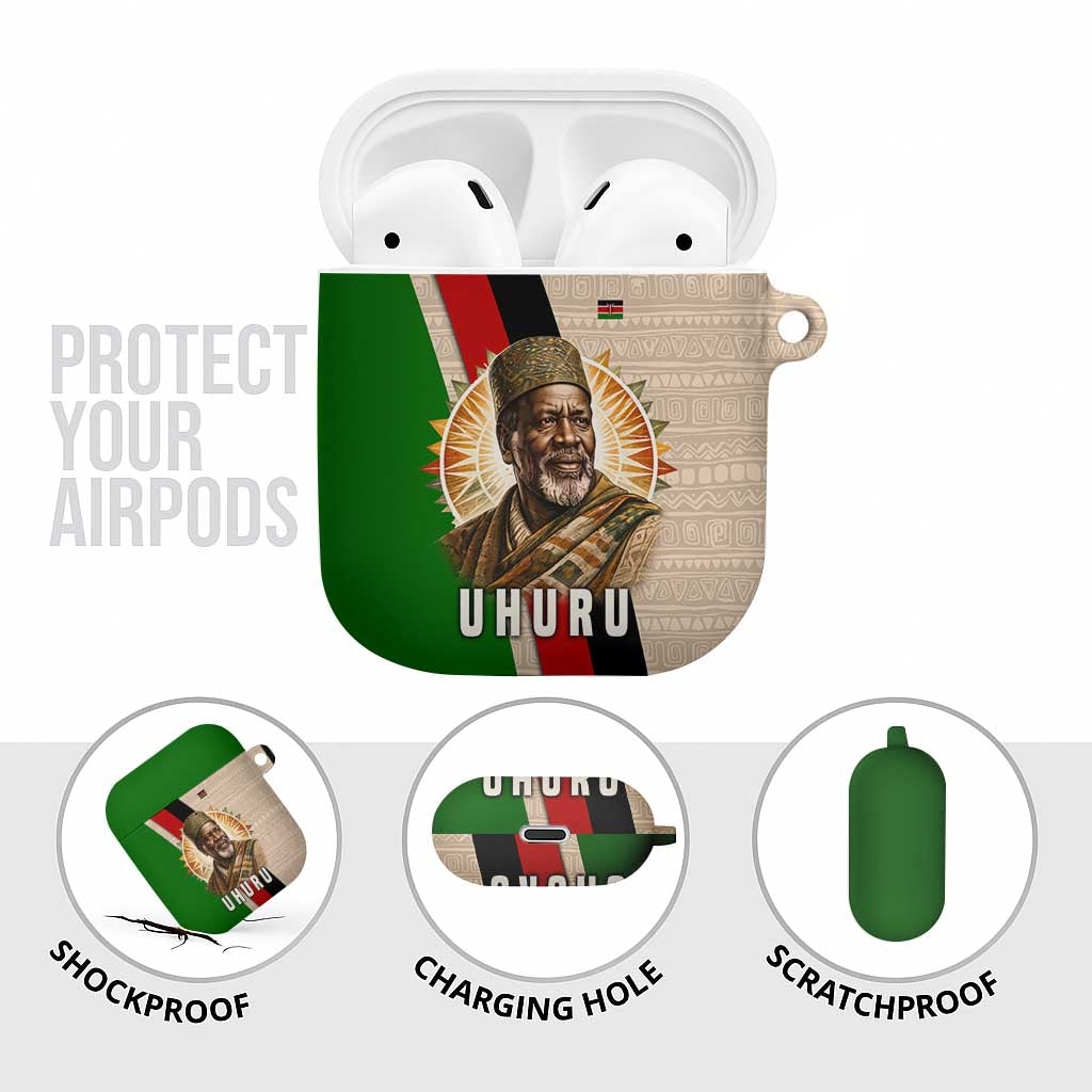 Jomo Kenyatta AirPods Case Uhuru and Kenyan Heritage Quote Tribute - African Pride