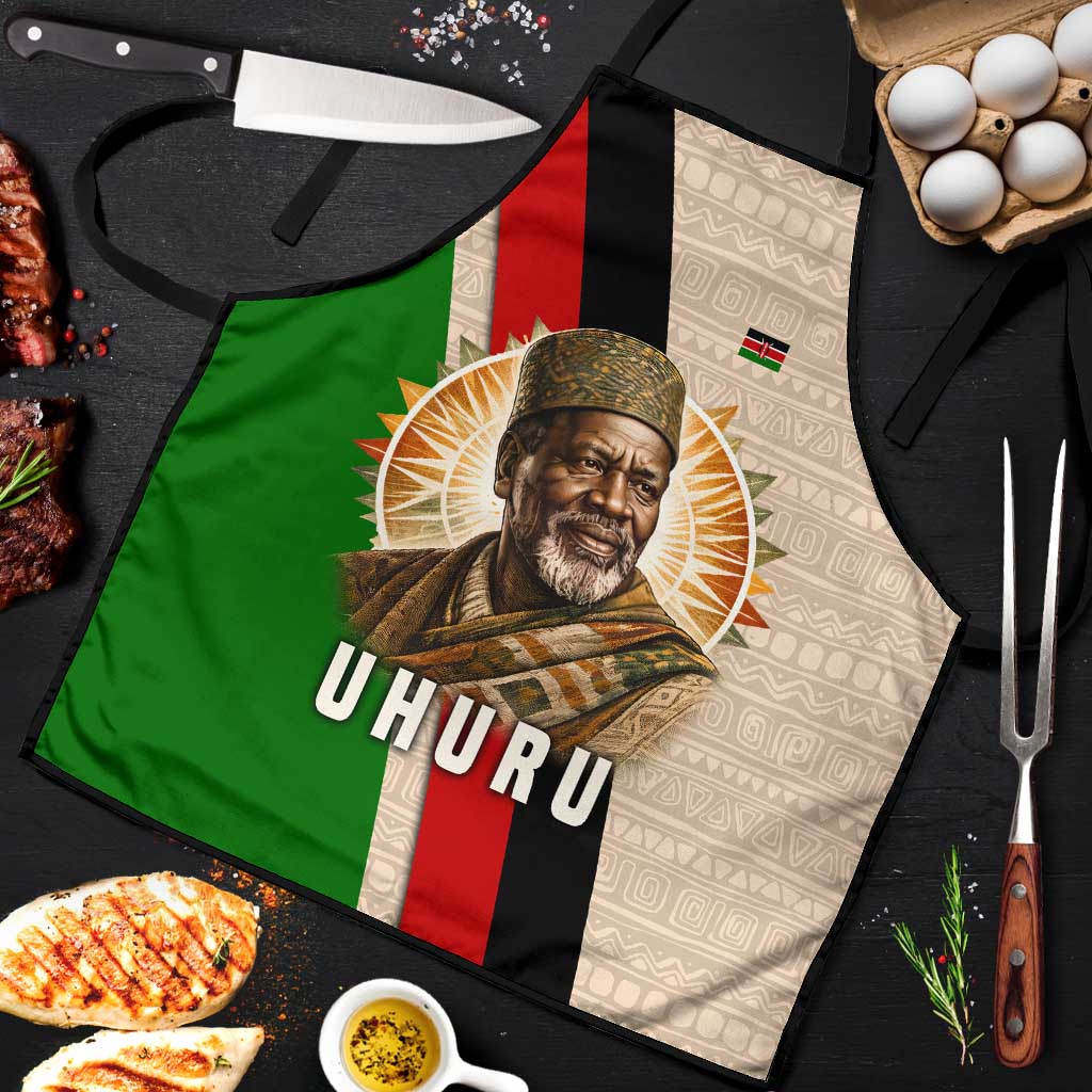 Jomo Kenyatta Apron Uhuru and Kenyan Heritage Quote Tribute - African Pride