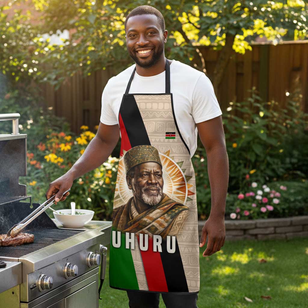 Jomo Kenyatta Apron Uhuru and Kenyan Heritage Quote Tribute - African Pride