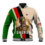 Jomo Kenyatta Baseball Jacket Uhuru and Kenyan Heritage Quote Tribute - African Pride