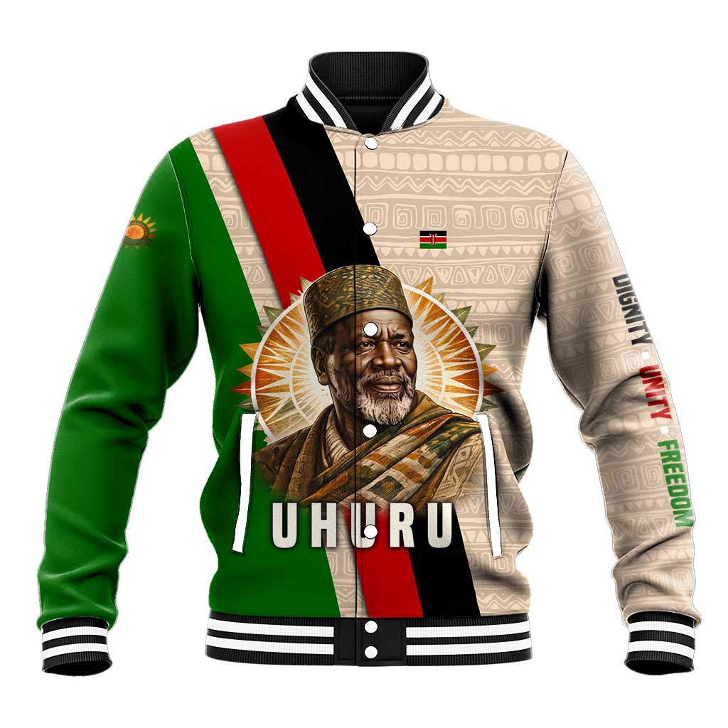 Jomo Kenyatta Baseball Jacket Uhuru and Kenyan Heritage Quote Tribute - African Pride