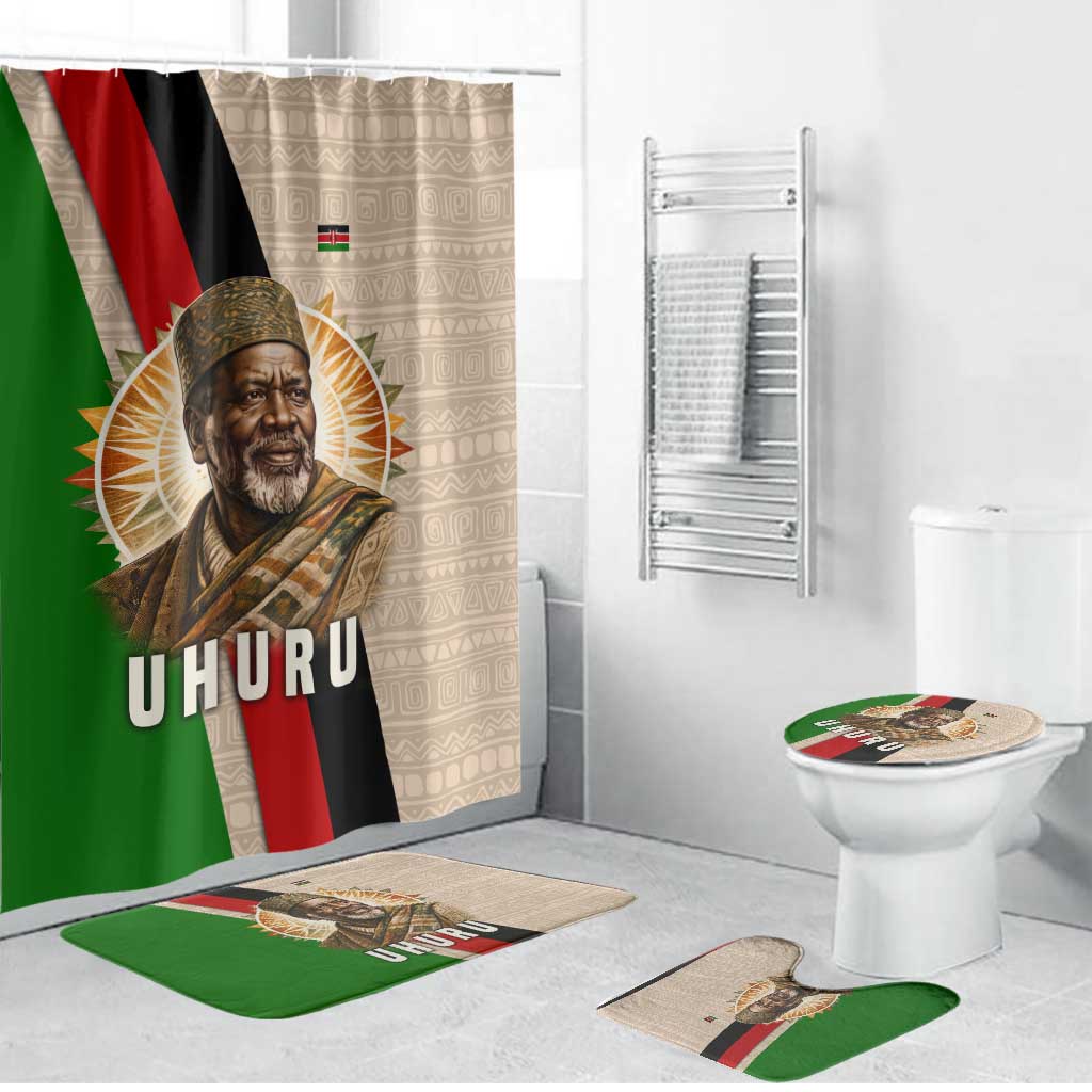 Jomo Kenyatta Bathroom Set Uhuru and Kenyan Heritage Quote Tribute - African Pride