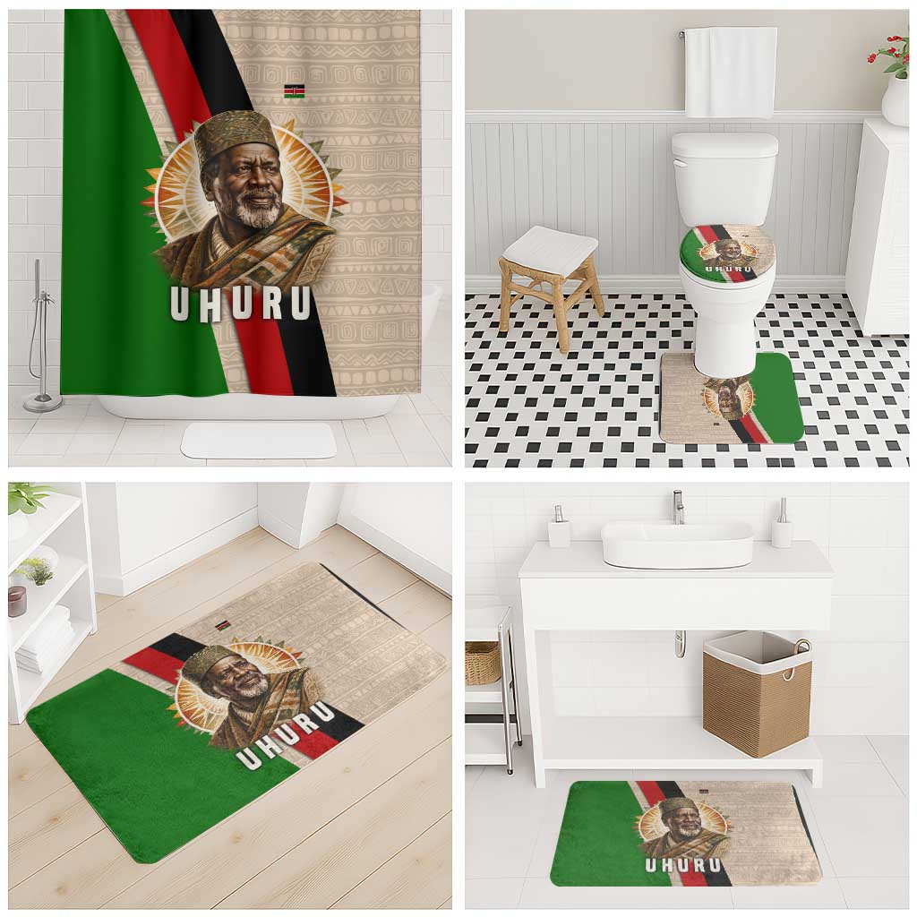 Jomo Kenyatta Bathroom Set Uhuru and Kenyan Heritage Quote Tribute - African Pride