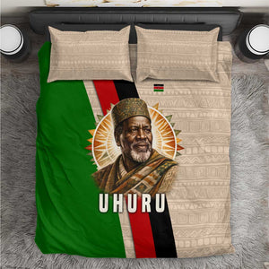 Jomo Kenyatta Bedding Set Uhuru and Kenyan Heritage Quote Tribute - African Pride