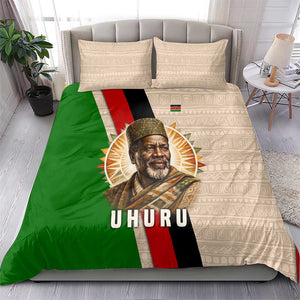 Jomo Kenyatta Bedding Set Uhuru and Kenyan Heritage Quote Tribute - African Pride