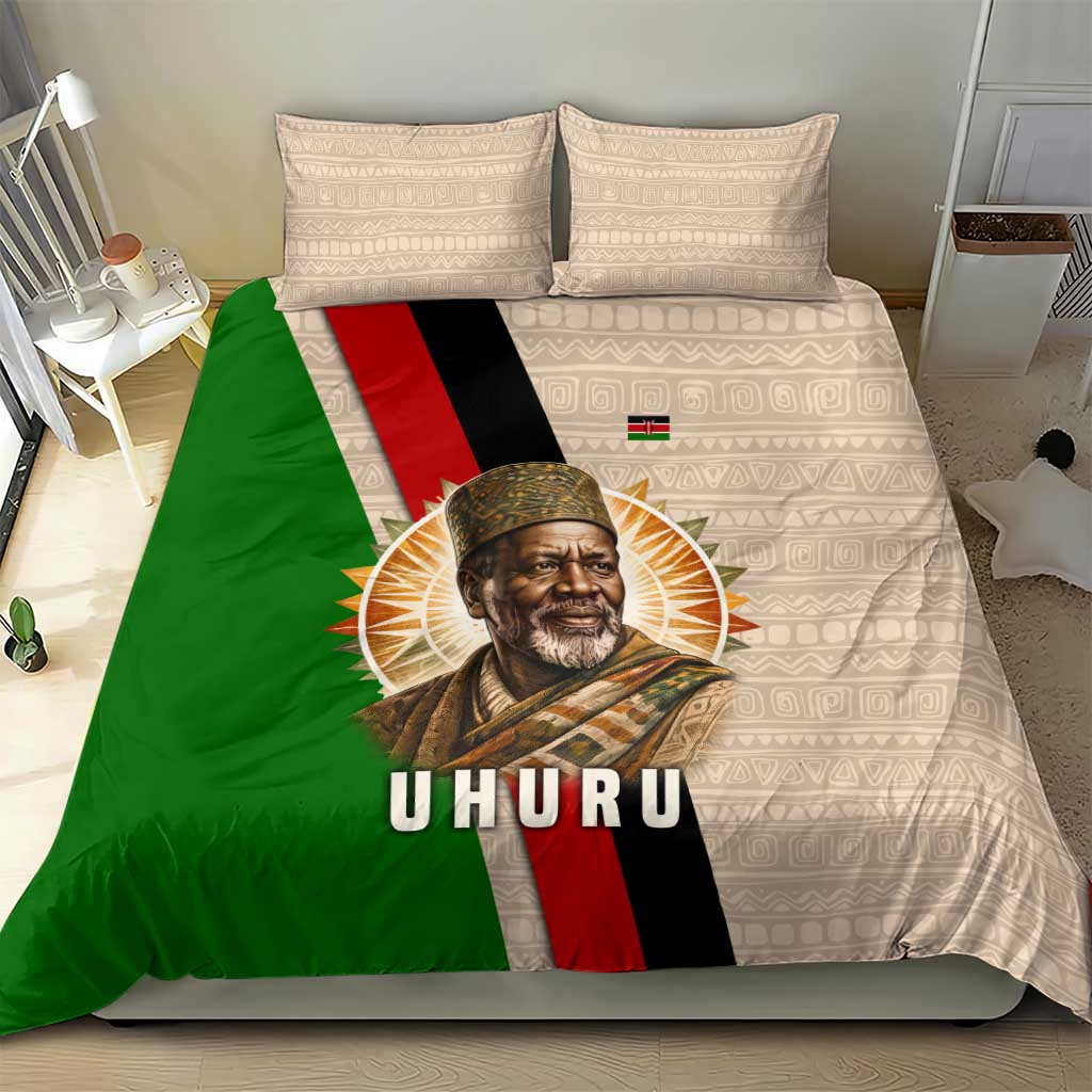 Jomo Kenyatta Bedding Set Uhuru and Kenyan Heritage Quote Tribute - African Pride