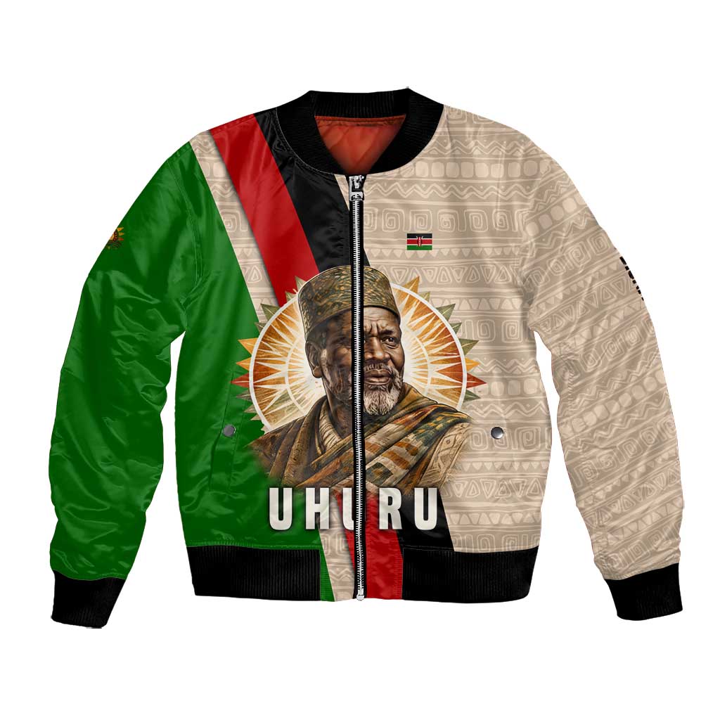 Jomo Kenyatta Bomber Jacket Uhuru and Kenyan Heritage Quote Tribute - African Pride