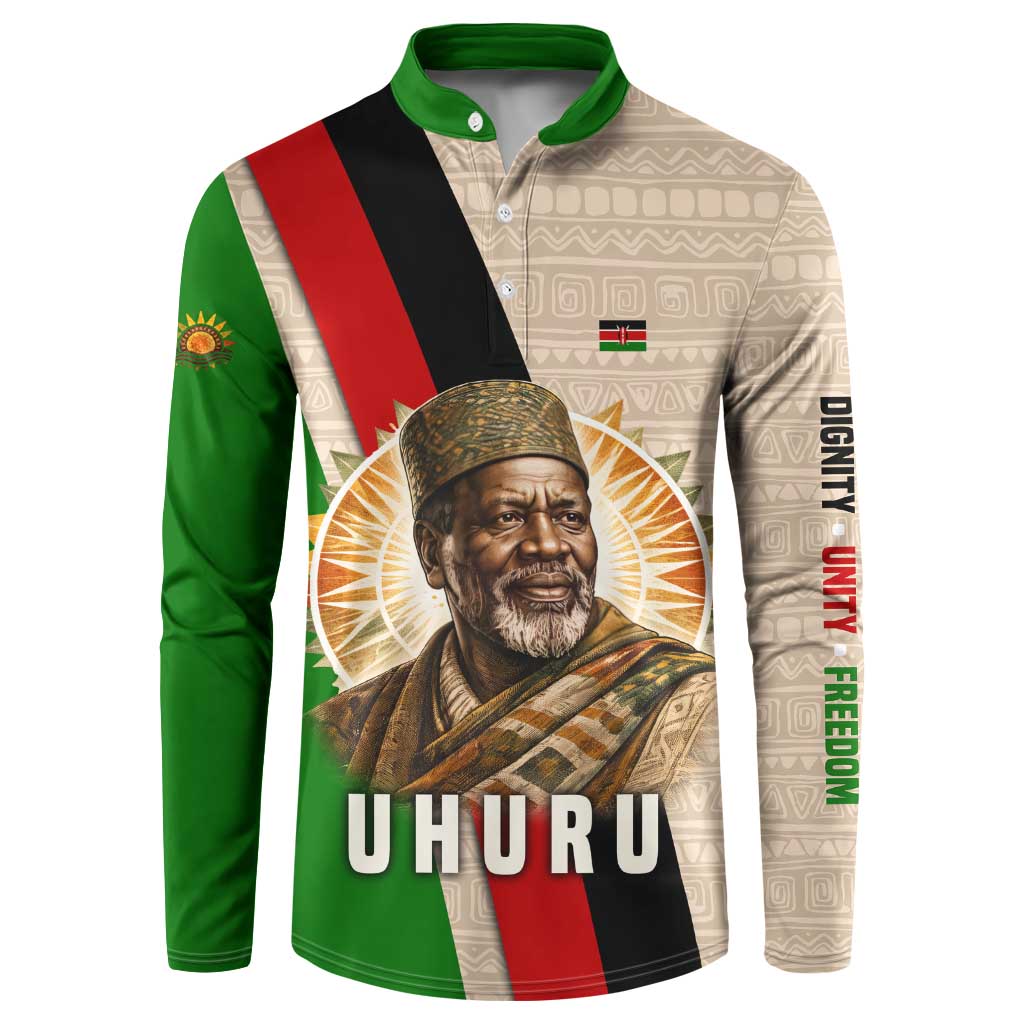 Jomo Kenyatta Button Sweatshirt Uhuru and Kenyan Heritage Quote Tribute