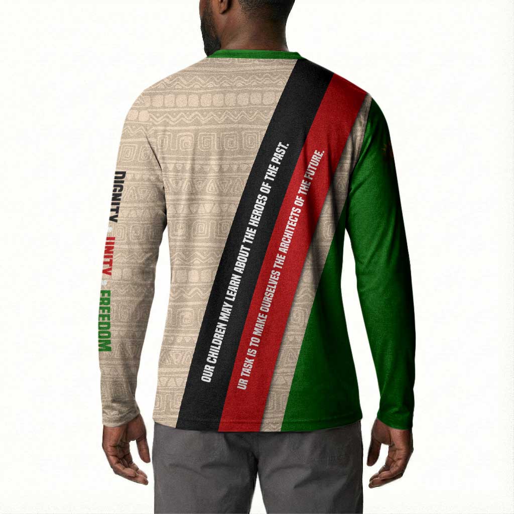 Jomo Kenyatta Button Sweatshirt Uhuru and Kenyan Heritage Quote Tribute