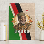 Jomo Kenyatta Canvas Wall Art Uhuru and Kenyan Heritage Quote Tribute - African Pride