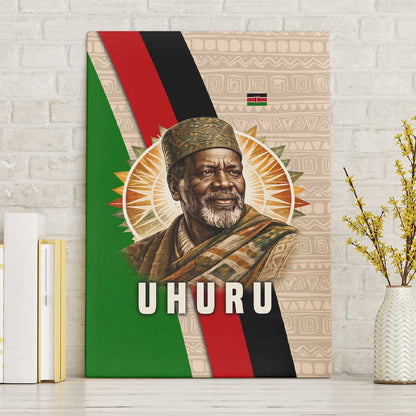 Jomo Kenyatta Canvas Wall Art Uhuru and Kenyan Heritage Quote Tribute - African Pride