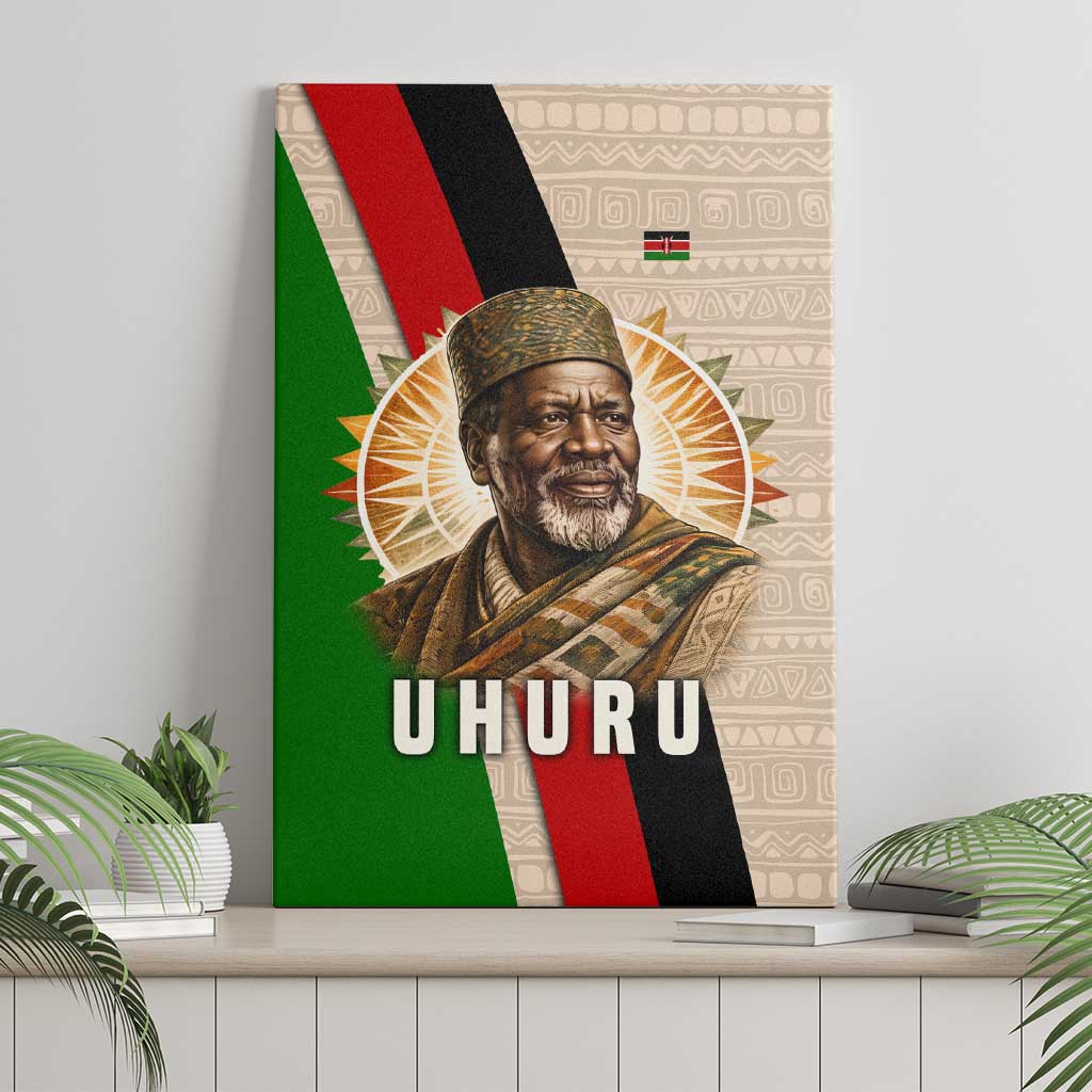 Jomo Kenyatta Canvas Wall Art Uhuru and Kenyan Heritage Quote Tribute - African Pride