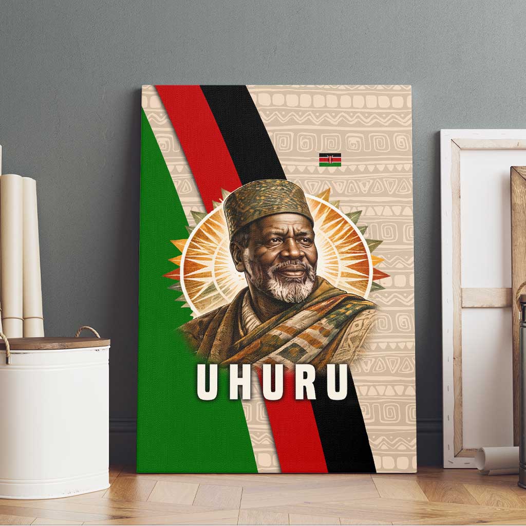 Jomo Kenyatta Canvas Wall Art Uhuru and Kenyan Heritage Quote Tribute - African Pride