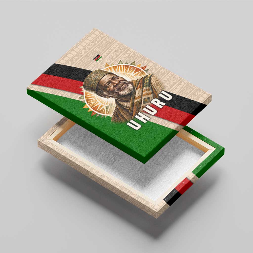 Jomo Kenyatta Canvas Wall Art Uhuru and Kenyan Heritage Quote Tribute - African Pride