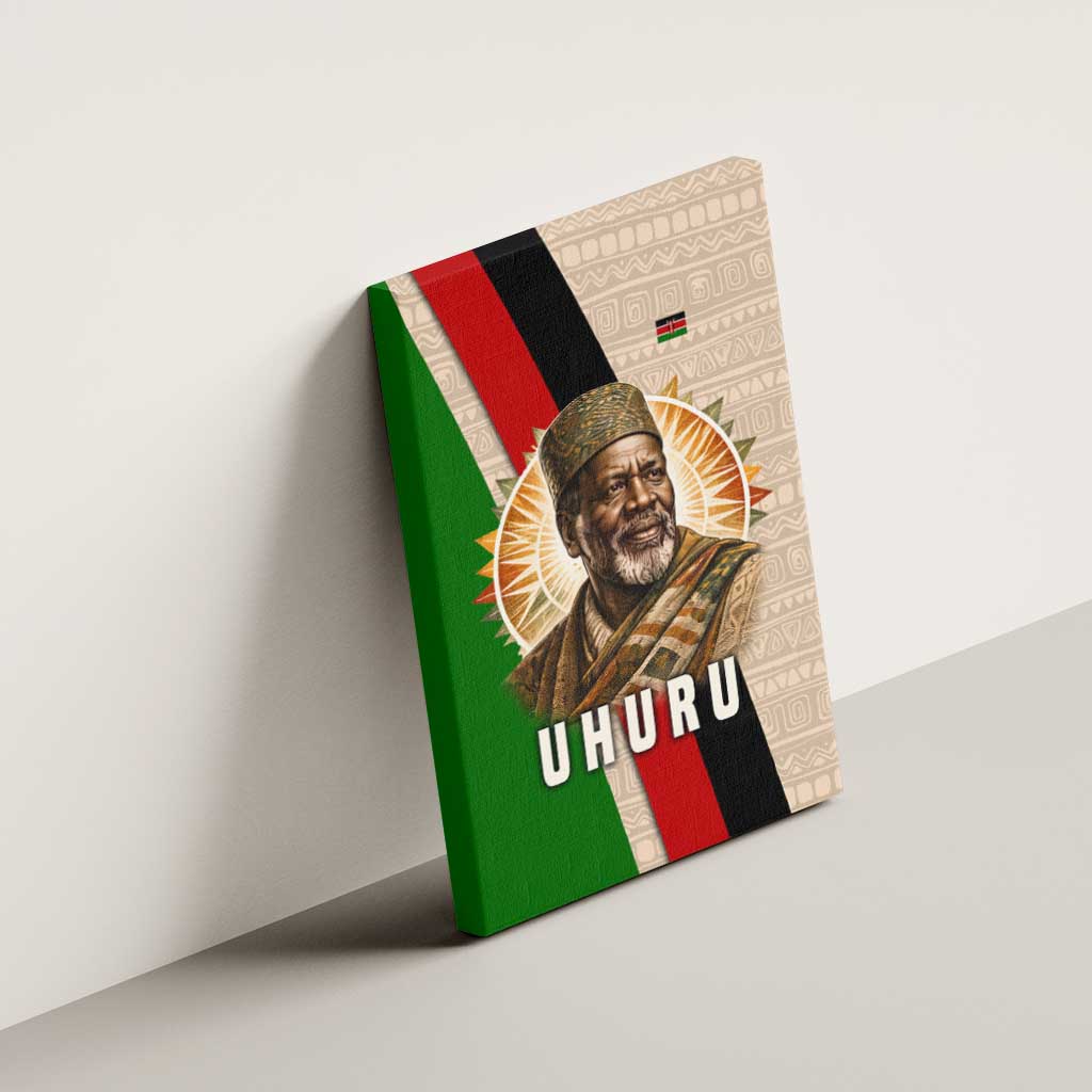 Jomo Kenyatta Canvas Wall Art Uhuru and Kenyan Heritage Quote Tribute - African Pride