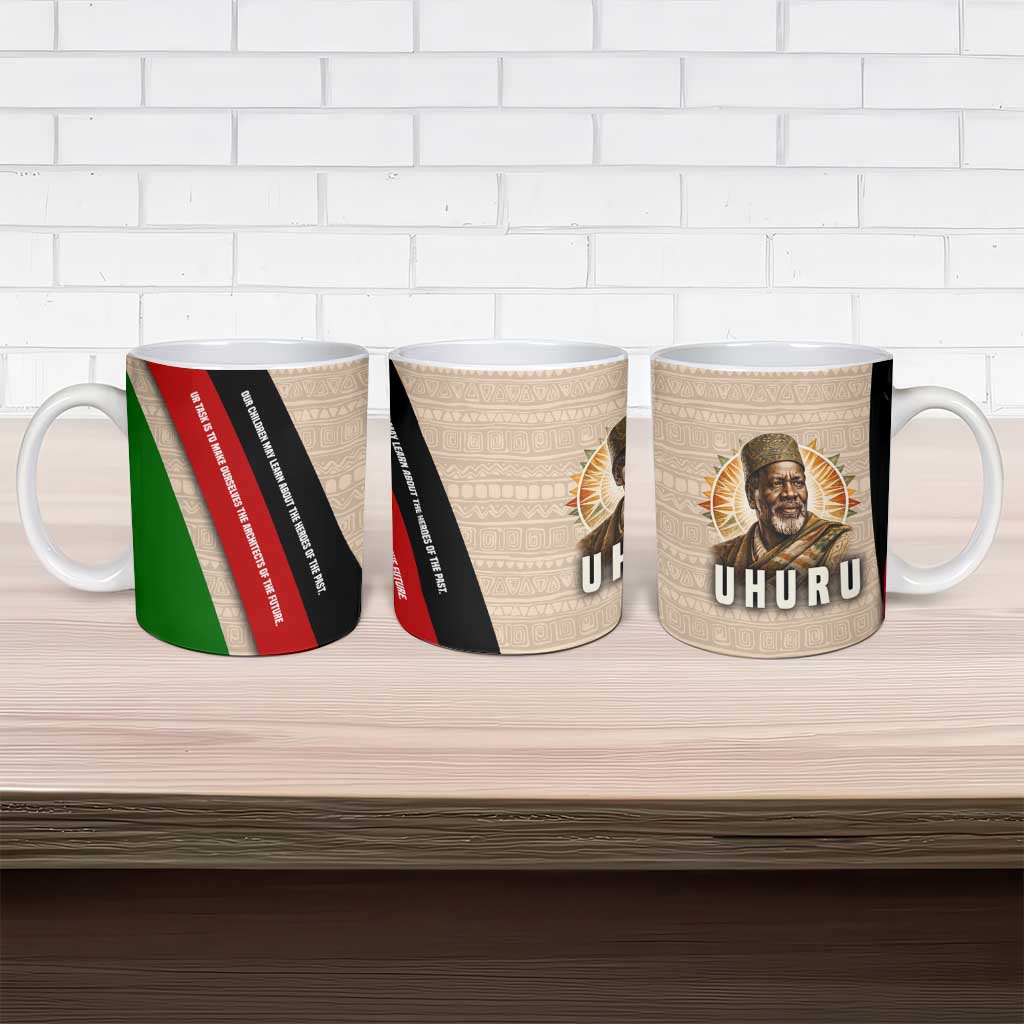 Jomo Kenyatta Ceramic Mug Uhuru and Kenyan Heritage Quote Tribute - African Pride