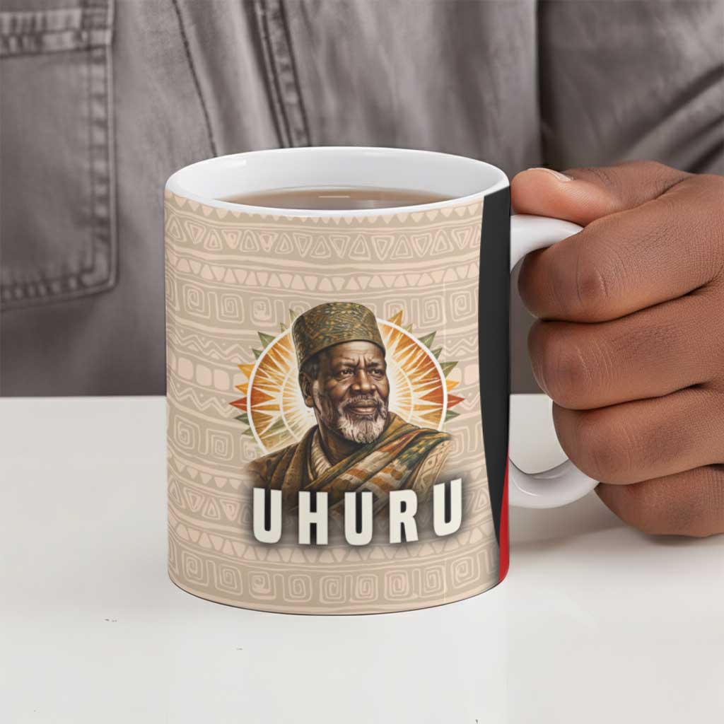 Jomo Kenyatta Ceramic Mug Uhuru and Kenyan Heritage Quote Tribute - African Pride