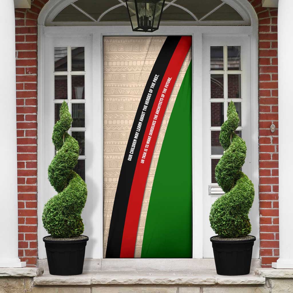 Jomo Kenyatta Door Cover Uhuru and Kenyan Heritage Quote Tribute - African Pride