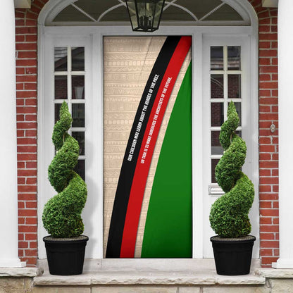 Jomo Kenyatta Door Cover Uhuru and Kenyan Heritage Quote Tribute - African Pride