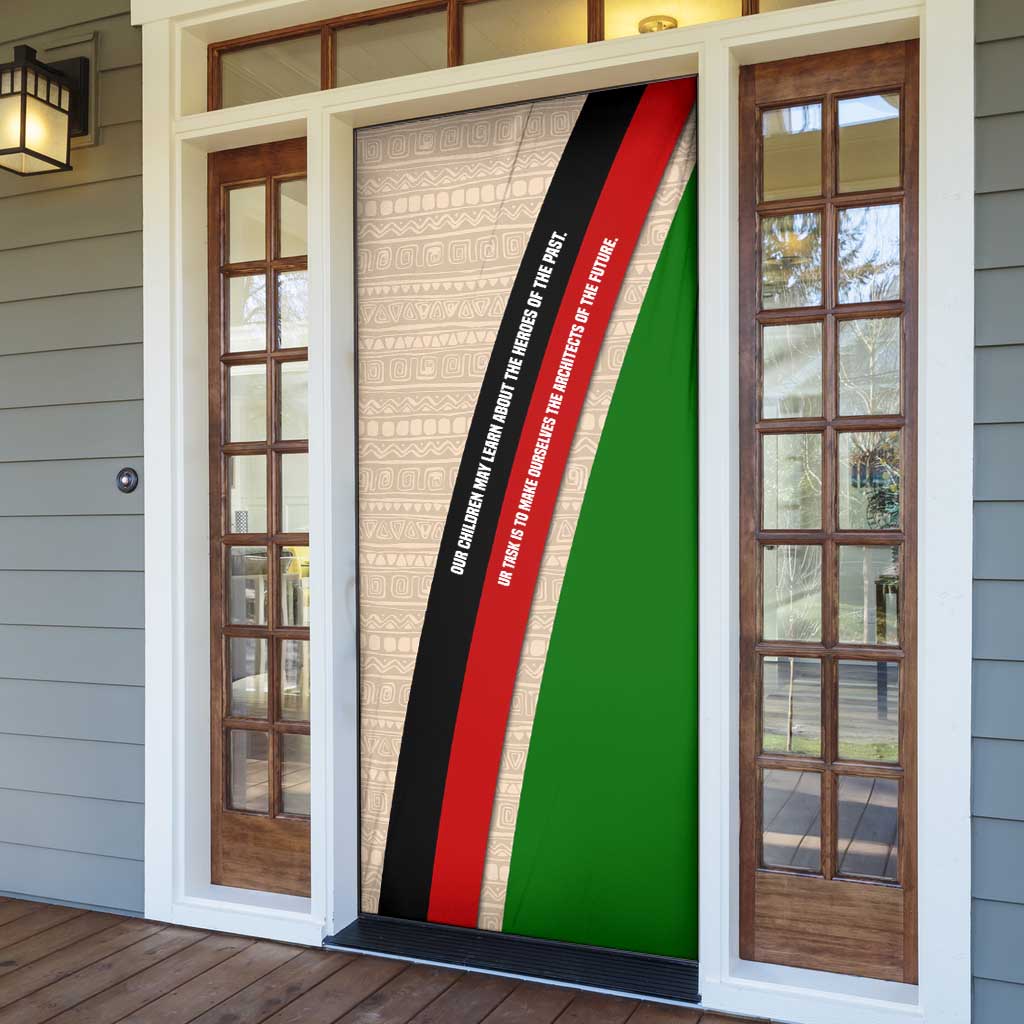 Jomo Kenyatta Door Cover Uhuru and Kenyan Heritage Quote Tribute - African Pride