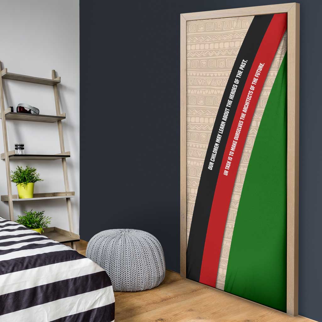 Jomo Kenyatta Door Cover Uhuru and Kenyan Heritage Quote Tribute - African Pride