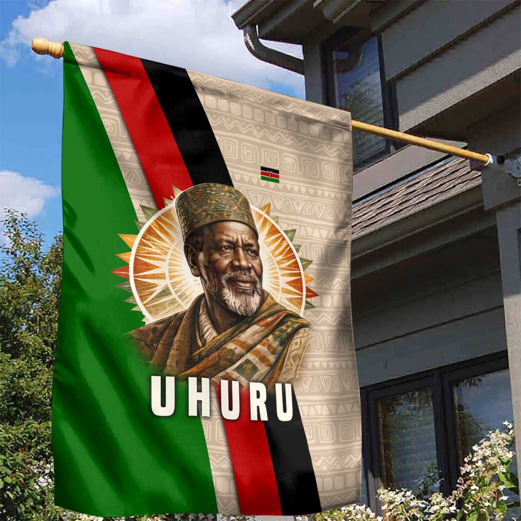 Jomo Kenyatta Garden Flag Uhuru and Kenyan Heritage Quote Tribute - African Pride