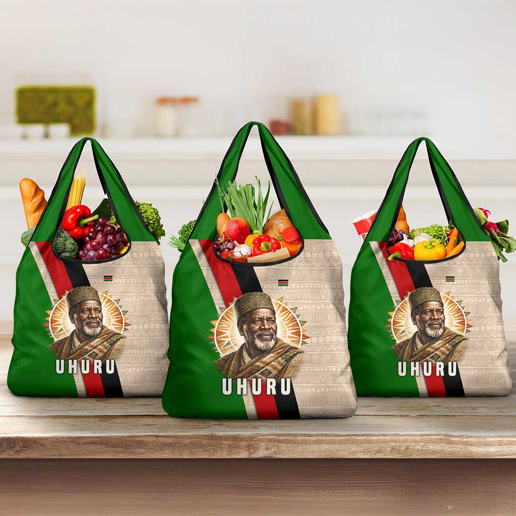 Jomo Kenyatta Grocery Bag Uhuru and Kenyan Heritage Quote Tribute - African Pride