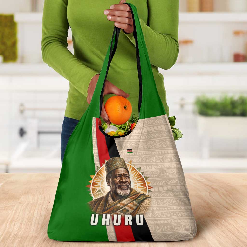 Jomo Kenyatta Grocery Bag Uhuru and Kenyan Heritage Quote Tribute - African Pride