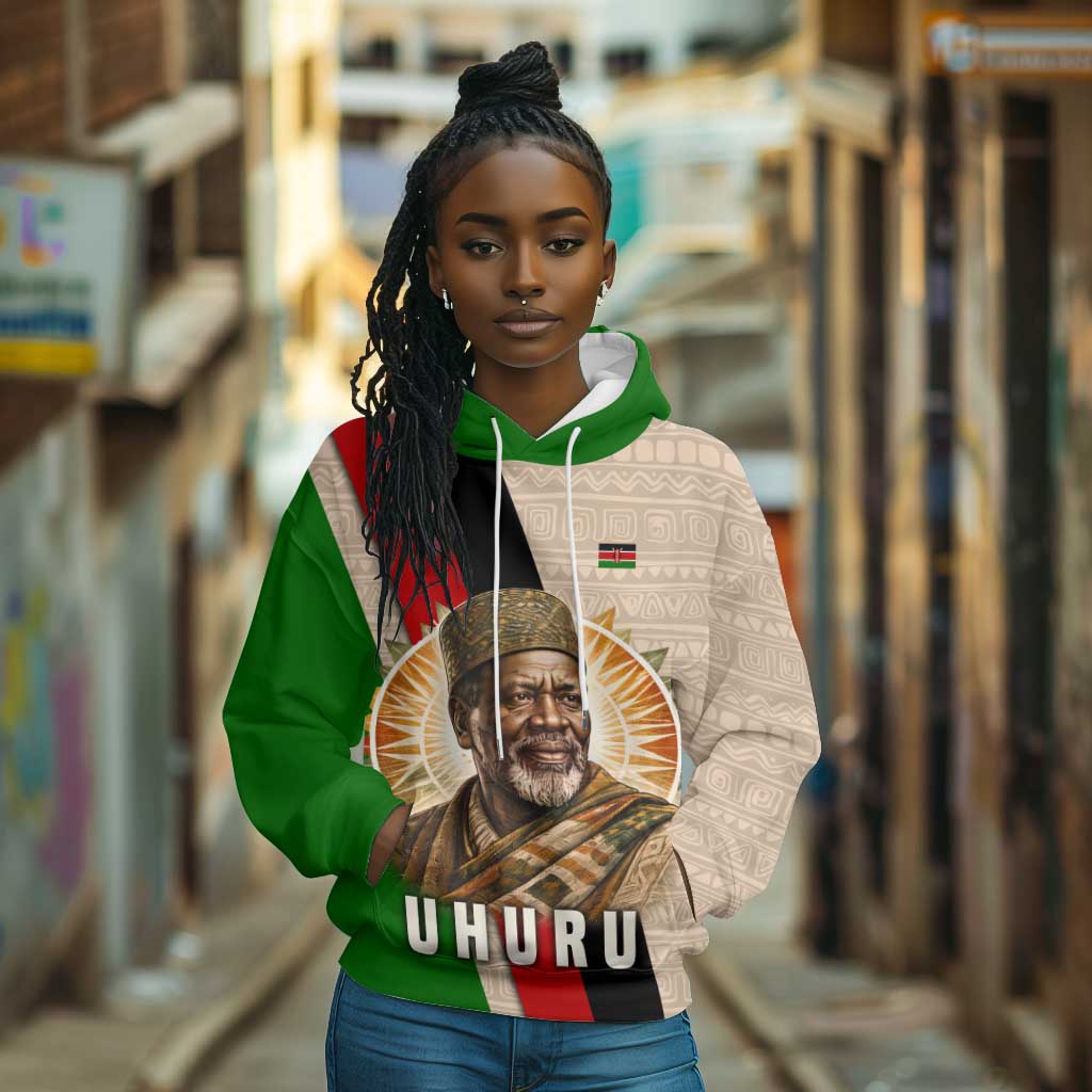 Jomo Kenyatta Hoodie Uhuru and Kenyan Heritage Quote Tribute - African Pride