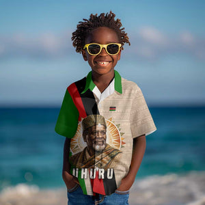 Jomo Kenyatta Kid Hawaiian Shirt Uhuru and Kenyan Heritage Quote Tribute - African Pride