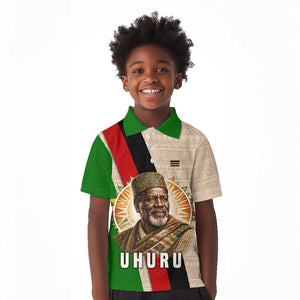 Jomo Kenyatta Kid Polo Shirt Uhuru and Kenyan Heritage Quote Tribute - African Pride