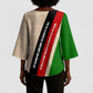 Jomo Kenyatta Kimono Sleeve Blouse Uhuru and Kenyan Heritage Quote Tribute - African Pride