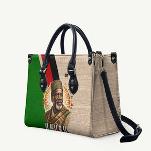 Jomo Kenyatta Leather Bag Uhuru and Kenyan Heritage Quote Tribute - African Pride