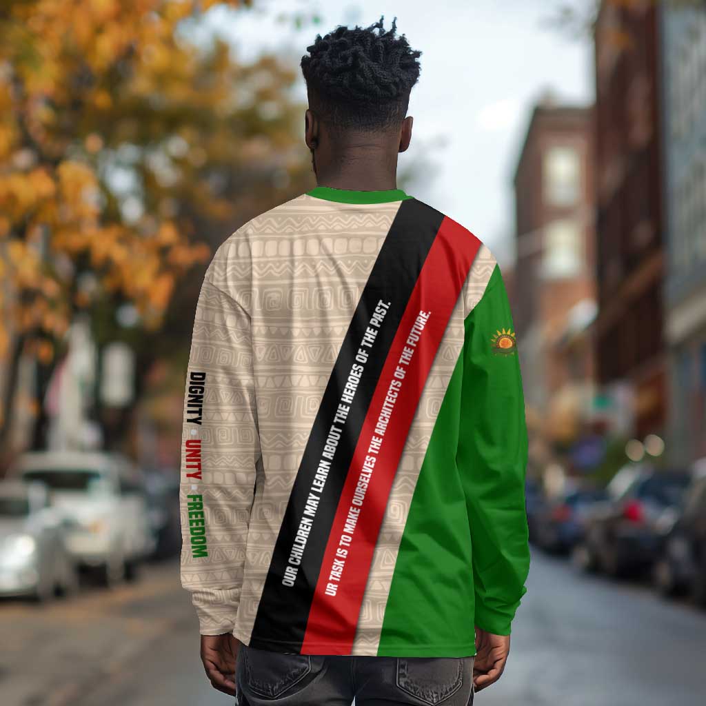 Jomo Kenyatta Long Sleeve Shirt Uhuru and Kenyan Heritage Quote Tribute - African Pride