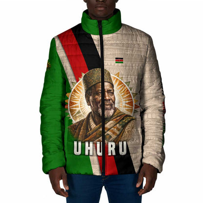 Jomo Kenyatta Padded Jacket Uhuru and Kenyan Heritage Quote Tribute - African Pride