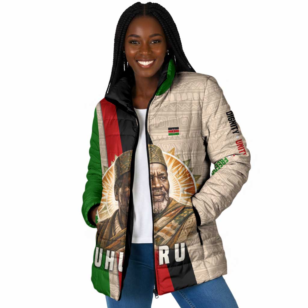Jomo Kenyatta Padded Jacket Uhuru and Kenyan Heritage Quote Tribute - African Pride