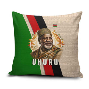 Jomo Kenyatta Pillow Cover Uhuru and Kenyan Heritage Quote Tribute - African Pride