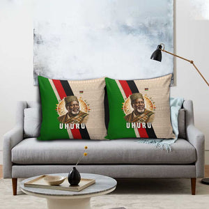 Jomo Kenyatta Pillow Cover Uhuru and Kenyan Heritage Quote Tribute - African Pride