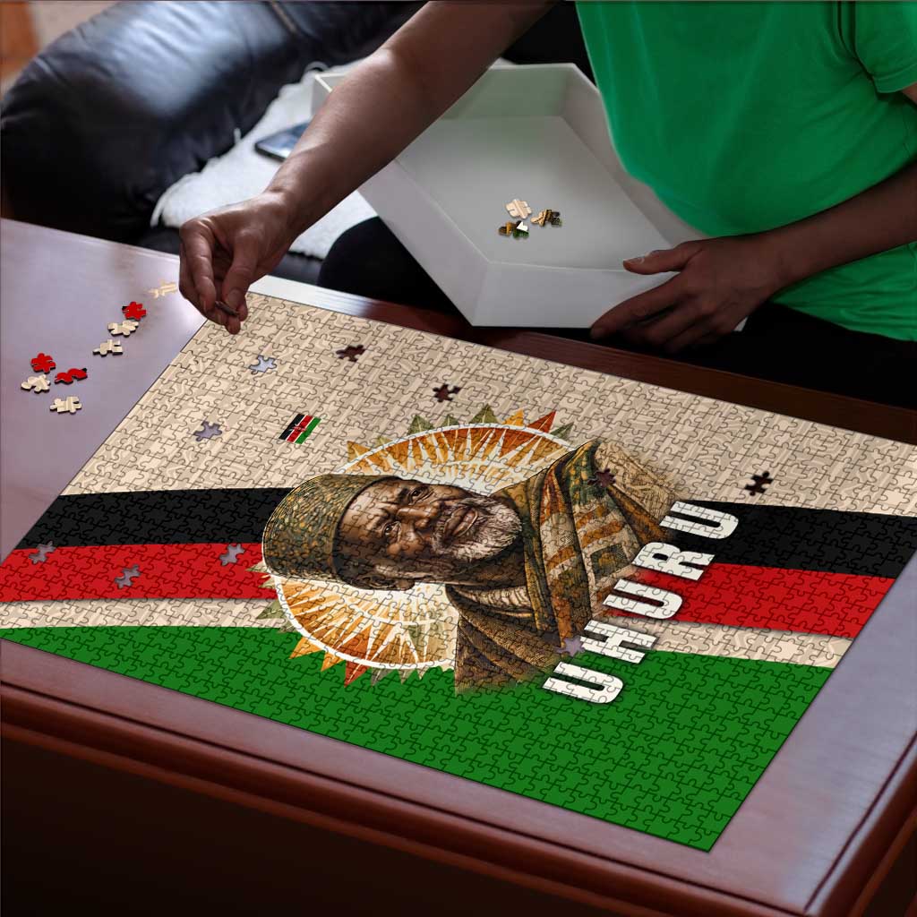 Jomo Kenyatta Puzzle Uhuru and Kenyan Heritage Quote Tribute - African Pride