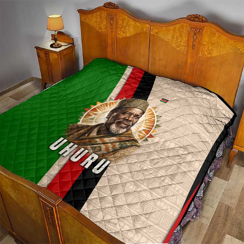 Jomo Kenyatta Quilt Uhuru and Kenyan Heritage Quote Tribute - African Pride