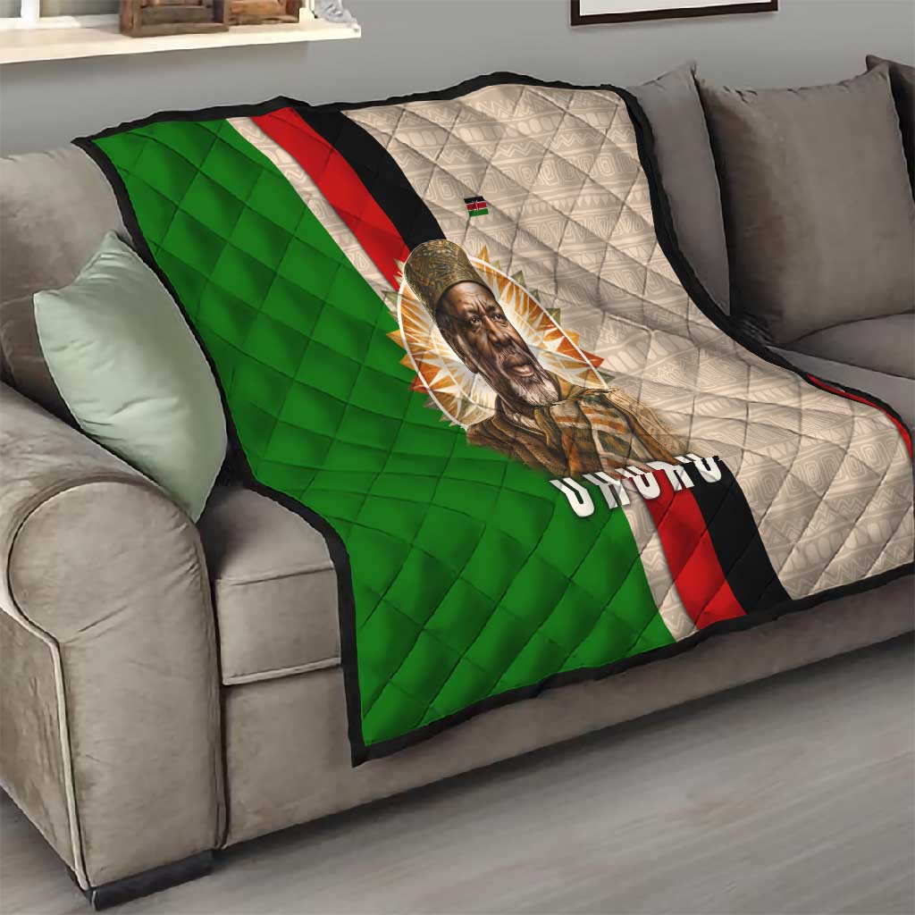 Jomo Kenyatta Quilt Uhuru and Kenyan Heritage Quote Tribute - African Pride