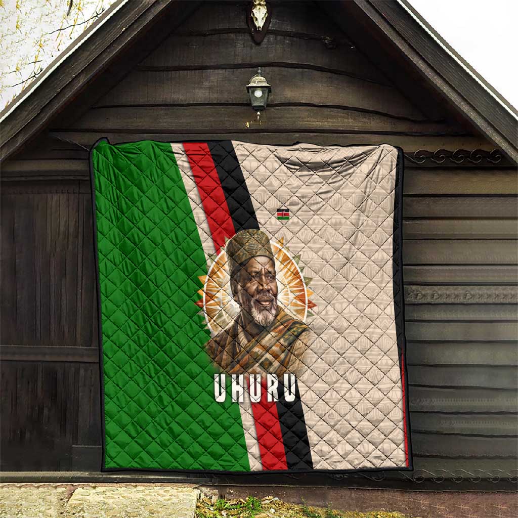 Jomo Kenyatta Quilt Uhuru and Kenyan Heritage Quote Tribute - African Pride