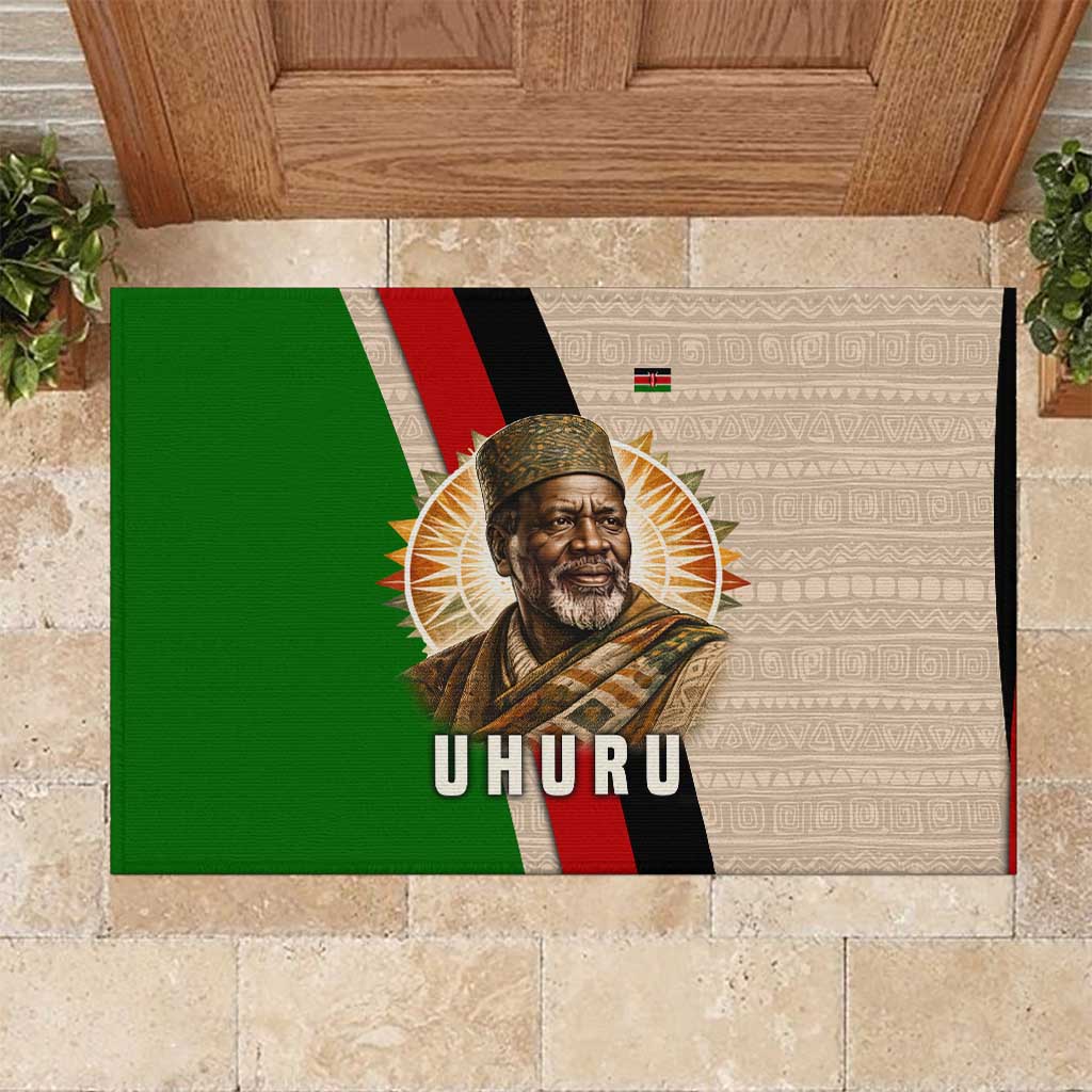 Jomo Kenyatta Rubber Doormat Uhuru and Kenyan Heritage Quote Tribute - African Pride