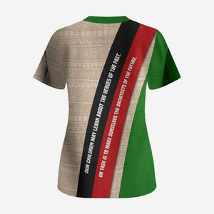 Jomo Kenyatta Scrub Top Uhuru and Kenyan Heritage Quote Tribute - African Pride