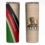 Jomo Kenyatta Skinny Tumbler Uhuru and Kenyan Heritage Quote Tribute - African Pride
